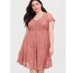 NWT Torrid Size 1 Lace Button Dress